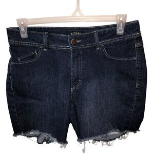 Lee Riders Womens Size 12 M Dark Wash Cut Off Jean Denim Shorts 32 x 5